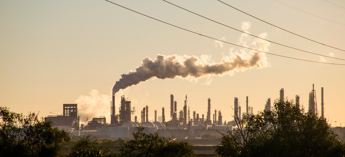 emisiones de CO2 de una central eléctrica